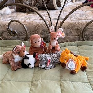 Vintage Ty Beanie Babies zoo set